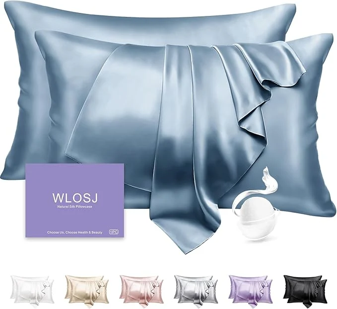 Fashionable Silk Pillow Cases 2 Pack King Size Mulberry Silk Pillowcase Set of 2 World-Class