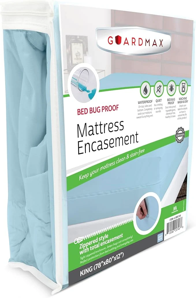 Official Guardmax Jersey Knitted King Zippered Mattress Encasement Sustainable