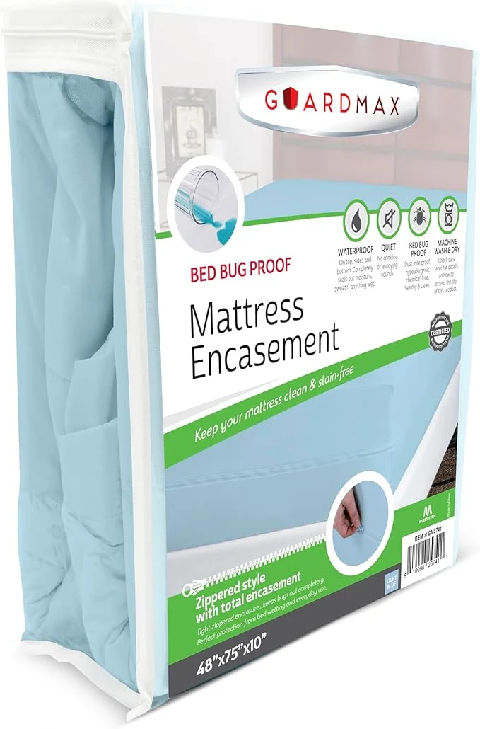 Premium Material Guardmax Jersey Knitted RV Size Zippered Mattress Encasement Professional