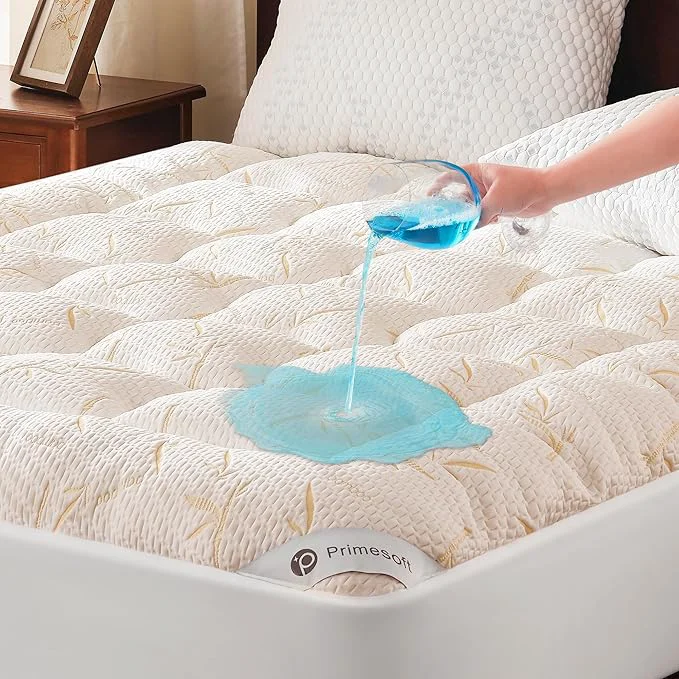 Optimized PRIMESOFT Waterproof Queen Size Mattress Topper Thick Pillow Top Mattress Fashionable