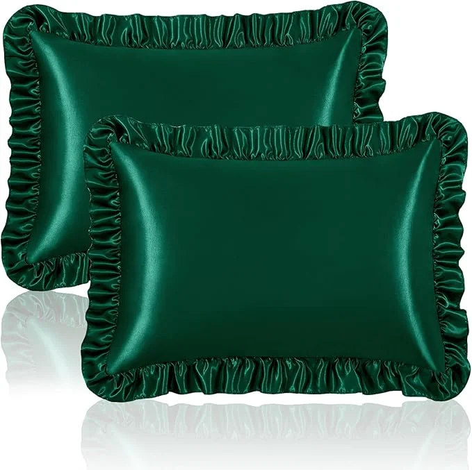 Flexible Homiest Ruffle Satin Pillowcase Breathable