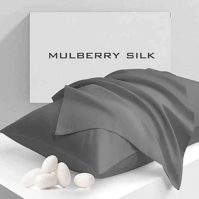 Original Design Cobnom Pure Mulberry Silk Pillowcases Set of 2 Standard Size Recyclable