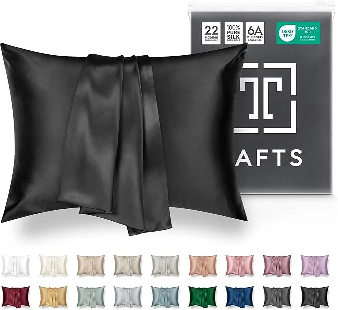 Easy-to-Use Tafts Pillow Cases – 22mm Pure Mulberry 6A Silk Pillowcase Practical