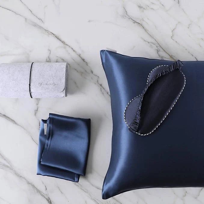 Fine DISANGNI Silk Indulgence Set Premium 22 Momme Mulberry Silk Pillowcase Eye Practical