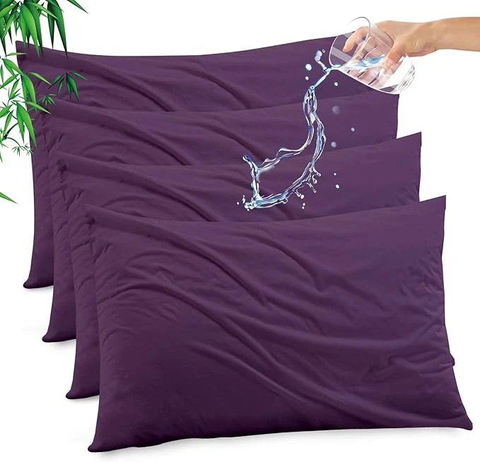 Official Gogreen Bamboo Rayon Waterproof Pillow Protector Breathable Pillow Cover Secure