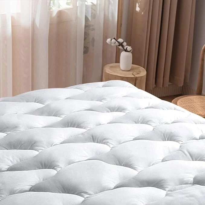 Optimized WhatsBedding Waterproof Mattress Pad Full Size Cotton Top Down Flexible