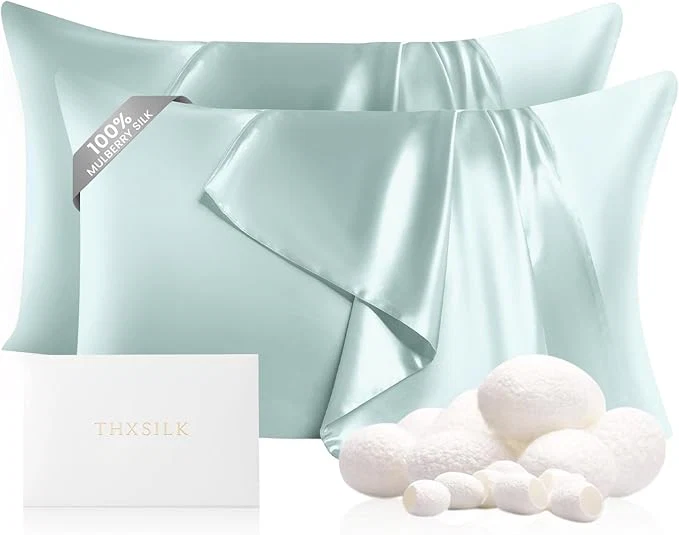 Fine THXSILK Set of 2 Silk Pillowcase Professional