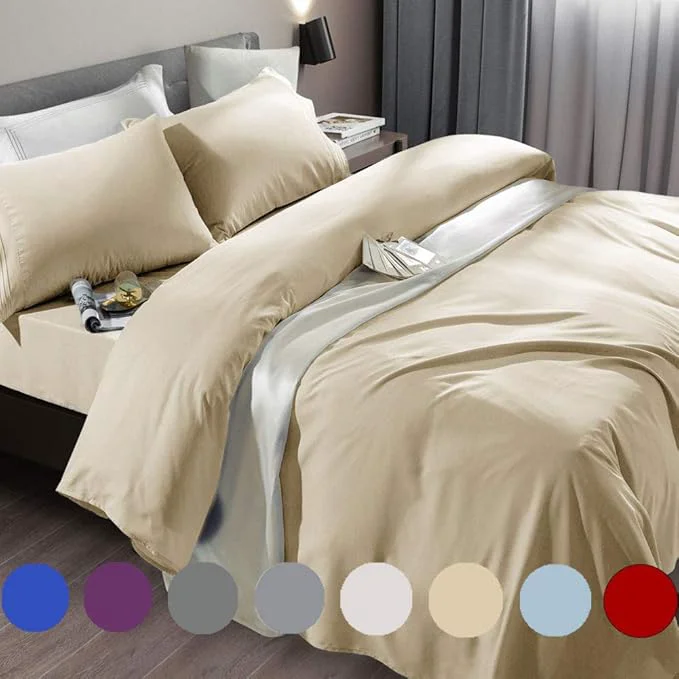 Refined SONORO KATE Bed Sheet Set Super Soft Microfiber 1800 Thread Count Luxury Quality