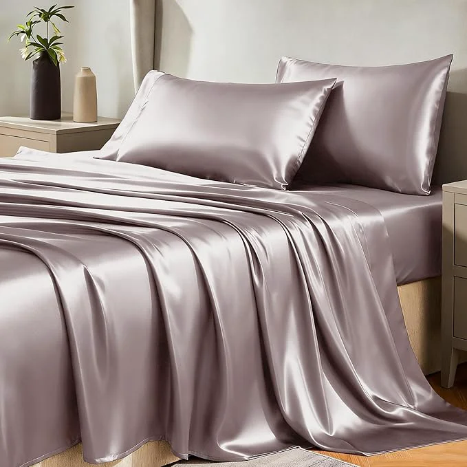 Proven CozyLux Satin Sheets Queen Size Bed Set User-Friendly