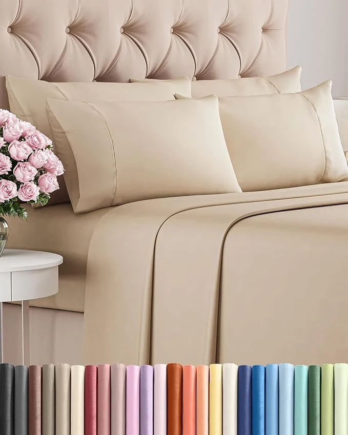 Natural King 6 Piece Sheet Set Smart