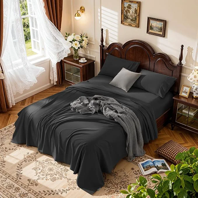 Superior LBRO2M 1000 Thread Count Egyptian Cotton Sheets Set Full Size Bed Sheet 4 Responsible