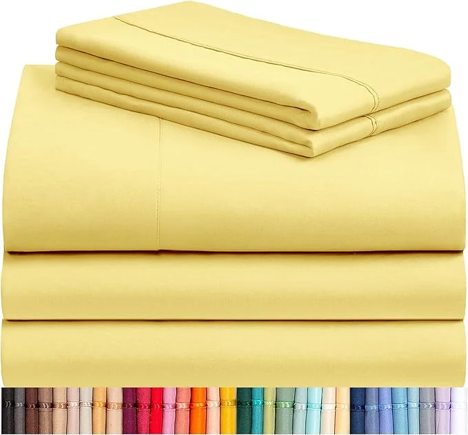 Carefully Designed LuxClub 5 PC Sheet Set Bed Sheets Deep Pockets 16 Eco Friendly Wrinkle Minimalist