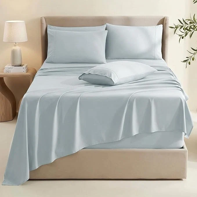 Healthy Hearth Harbor Bed Sheets Luxury Soft 6 Piece Bed Sheet Set Extra Deep Pocket Functional