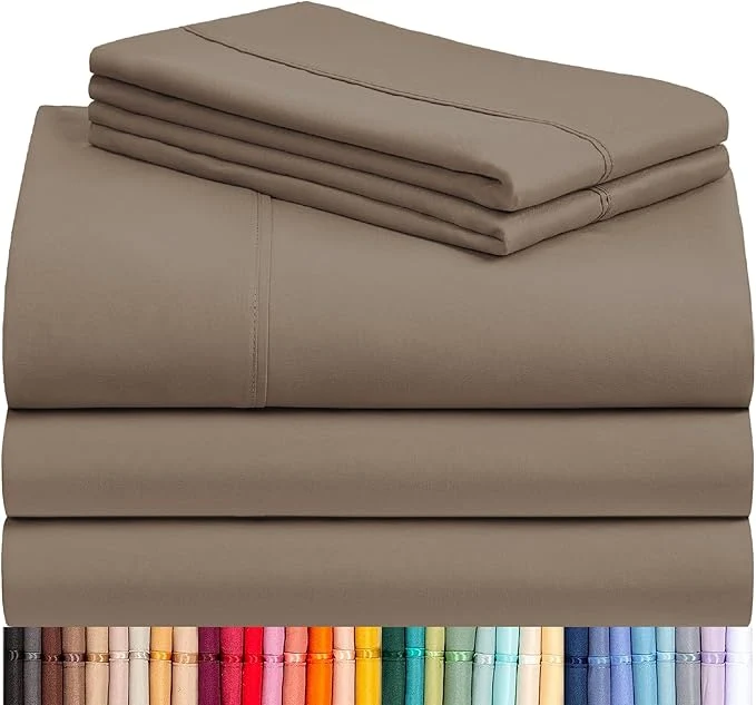 Environmentally Friendly LuxClub 5 PC Split King Sheet Set Breathable Luxury Bed Sheets Deep Pockets Effective