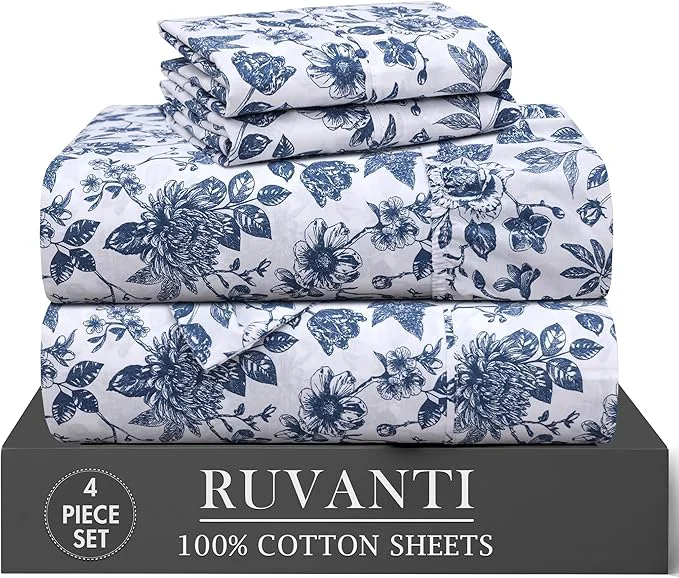 Exclusive RUVANTI 4 Pcs Cotton Sheets Authentic