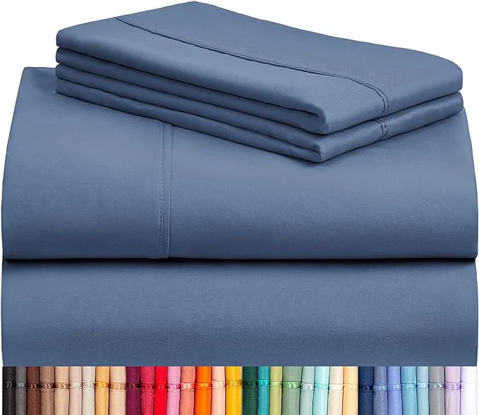 Dependable LuxClub 4 PC Queen Sheet Set Breathable Luxury Bed Sheets Deep Pockets 18 Durable