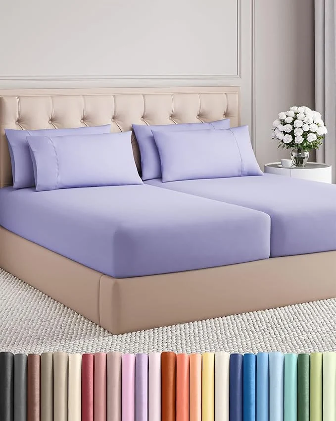 Reusable Split King 7 Piece Sheet Set Pure