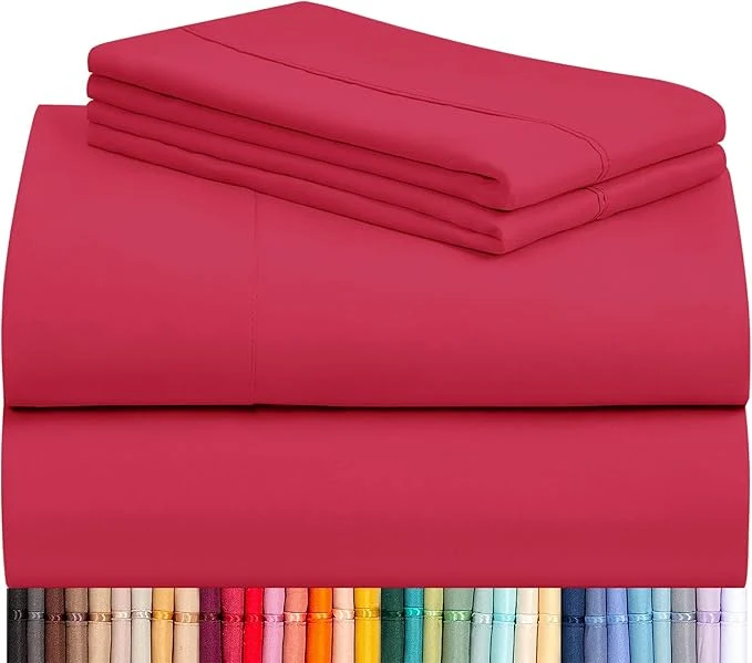 Luxury LuxClub 4 PC Sheet Set Bed Sheets Deep Pockets 16 Eco Friendly Wrinkle Outstanding