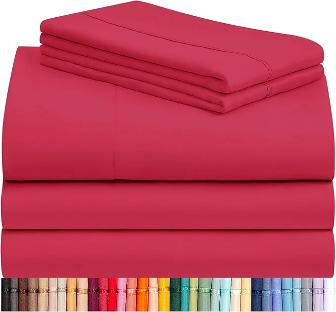 Elite LuxClub 5 PC Sheet Set Bed Sheets Deep Pockets 16 Eco Friendly Wrinkle Selected