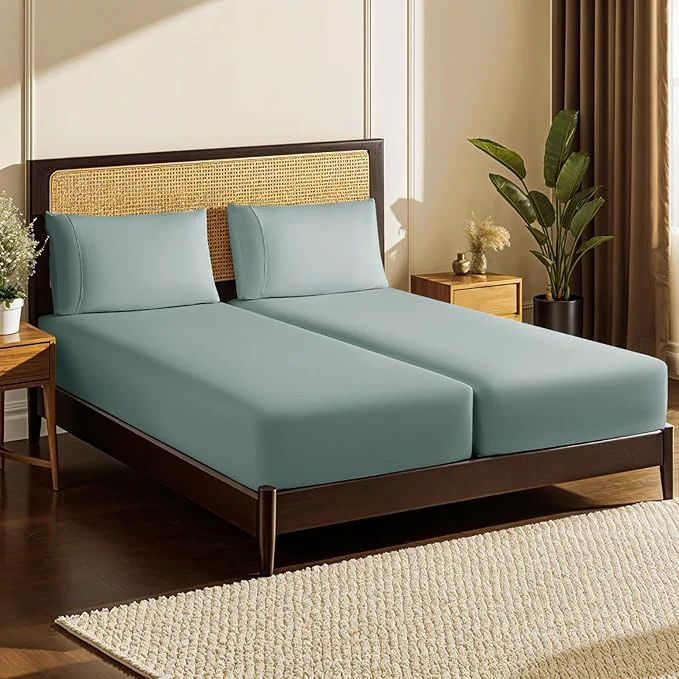 Classic LBRO2M Split King Sheet Sets for Adjustable Bed 1000 Thread Count Egyptian Original