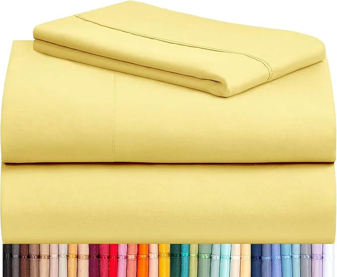 Easy-to-Use LuxClub 3 PC Twin Sheet Set Deep Pockets Wrinkle Cooling Bed Sheets Hotel Functional