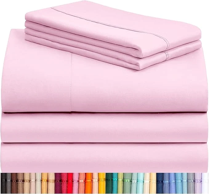 Verified LuxClub 5 PC Sheet Set Bed Sheets Deep Pockets 16 Eco Friendly Wrinkle Crafted