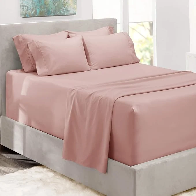 Superior Hearth Harbor Bed Sheets Luxury Soft 6 Piece Bed Sheet Set Extra Deep Pocket Reusable