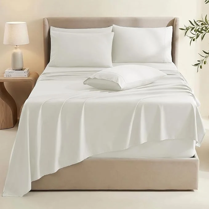 Crafted Hearth Harbor Bed Sheets Luxury Soft 6 Piece Bed Sheet Set Extra Deep Pocket High-End