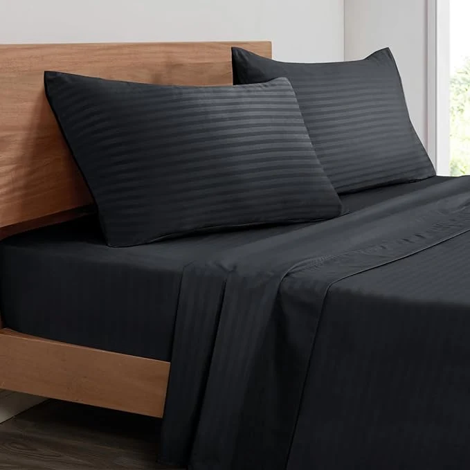 Practical Mejoroom Striped Full Size Sheets – Extra Soft Full Size Bed Sheets