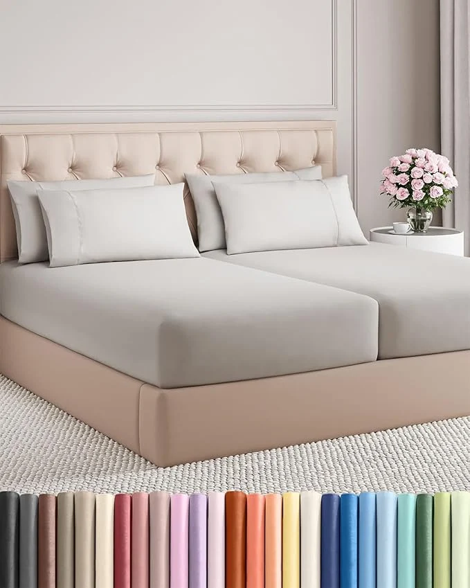 Functional Split King 7 Piece Sheet Set Solid