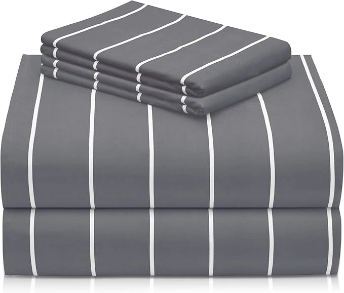High-Performance LuxClub 4 PC Cal King Size Sheet Set Bed Sheets Breathable Luxury Deep Safe