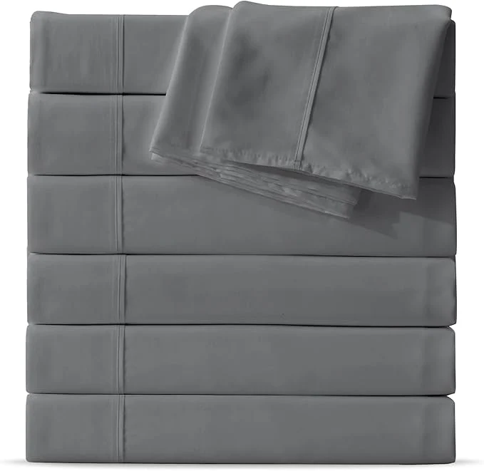 High-Quality Maple Stone Queen Flat Sheet 6 Pack Premium Soft Breathable Brushed Contemporary