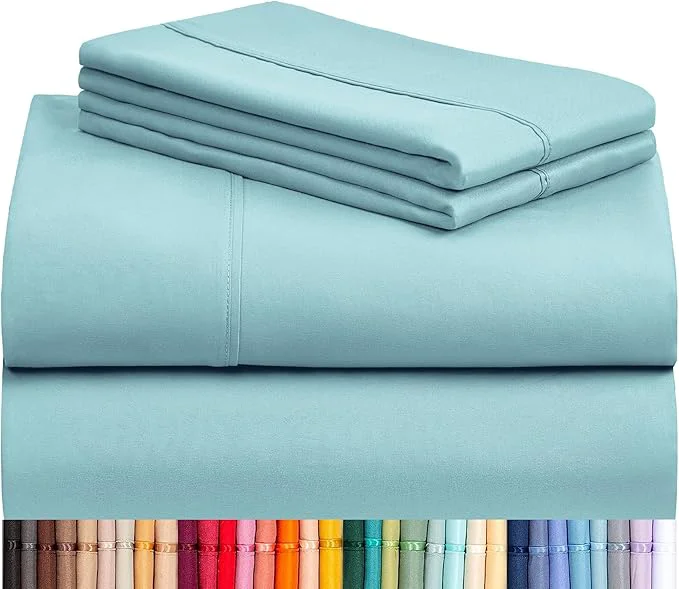 Refined LuxClub 4 PC Full Size Sheet Set Deep Pockets 18 Wrinkle Cooling Sheets Optimized