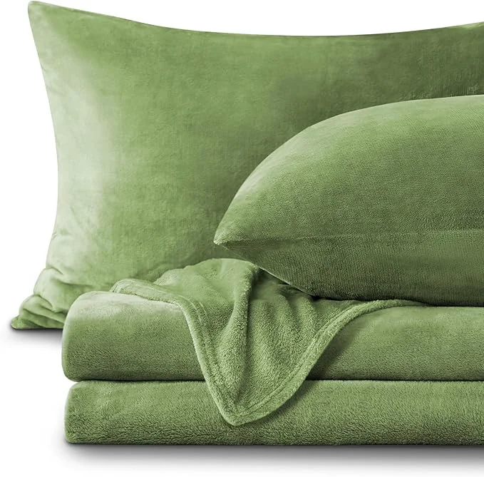 Dependable BEDELITE Flannel Sheets Queen Size Sage Green Long-Lasting