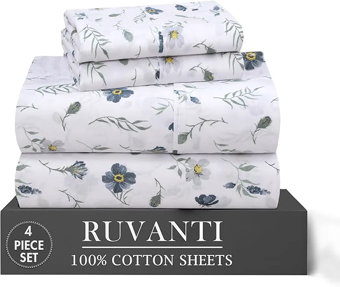 Superior RUVANTI 4 Pcs Cotton Sheets World-Class