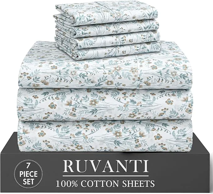 Exceptional RUVANTI 7 Pcs Cotton Sheets Next-Generation