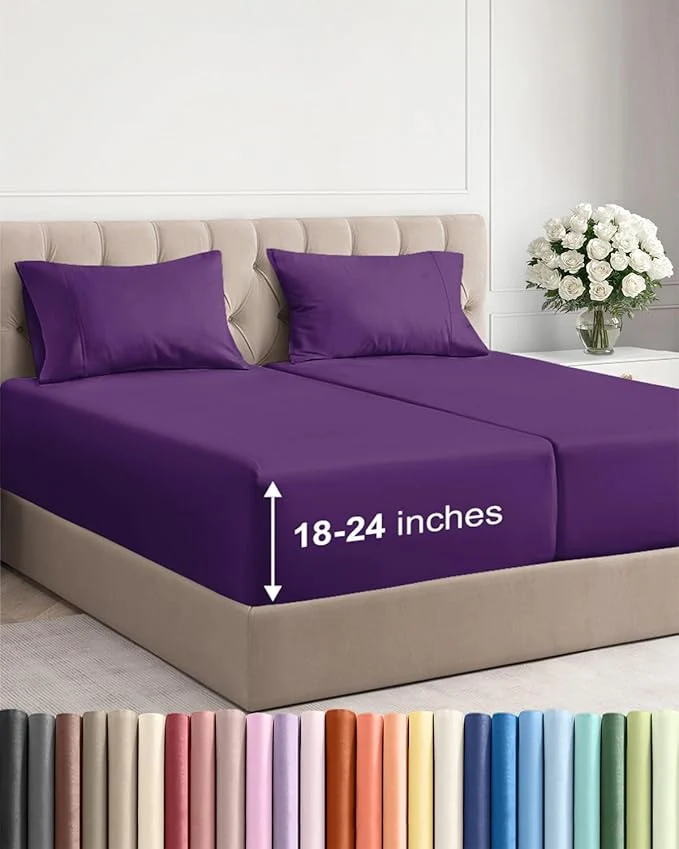 Elegant Extra Deep Split King Sheet Set Top-Quality