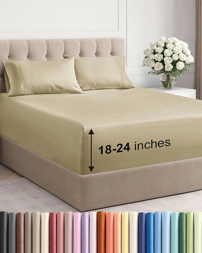 Secure Extra Deep Cal King Sheet Set Optimized