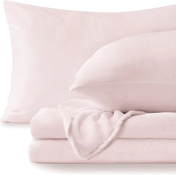Trusted BEDELITE Flannel Sheets Full Size Pink Excellent