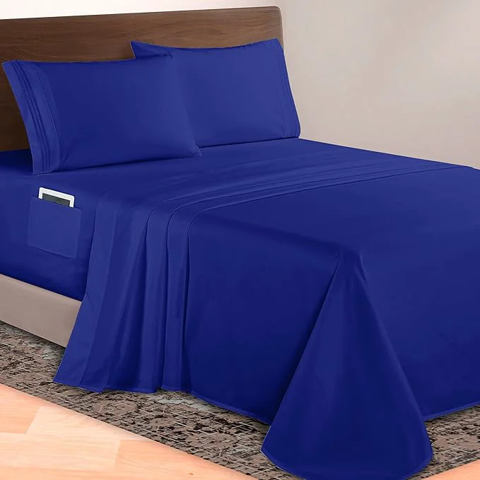 Professional Elegant Comfort Luxurious 1500 Premium Hotel Quality Microfiber 4-Piece Sheet Breathable