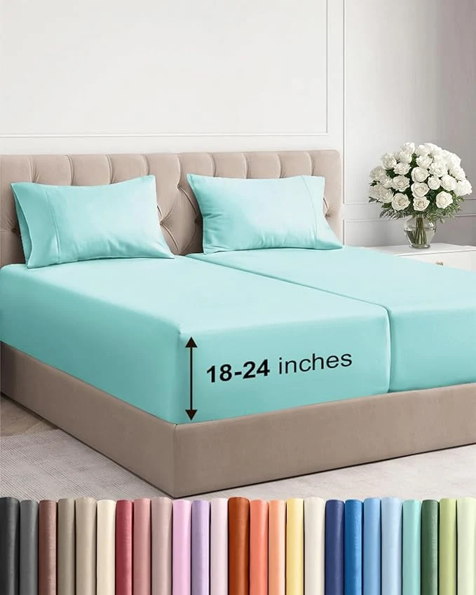 Sophisticated Extra Deep Split King Sheet Set Comfortable