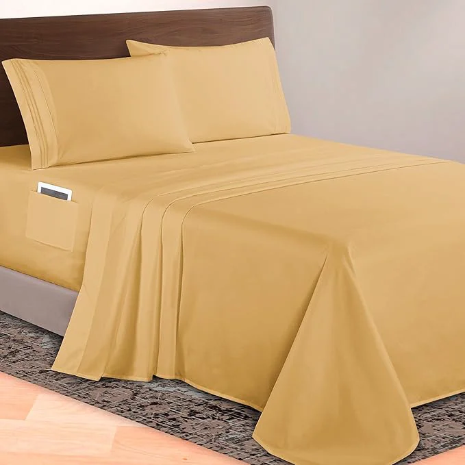 Durable Elegant Comfort Luxurious 1500 Premium Hotel Quality Microfiber 4-Piece Sheet Luxury