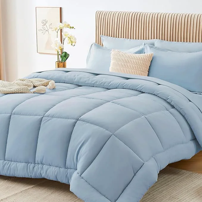Environmentally Friendly Sasttie Twin XL Comforter Set 5 Pieces Twin XL Bed in a Bag Complete Bedding Practical