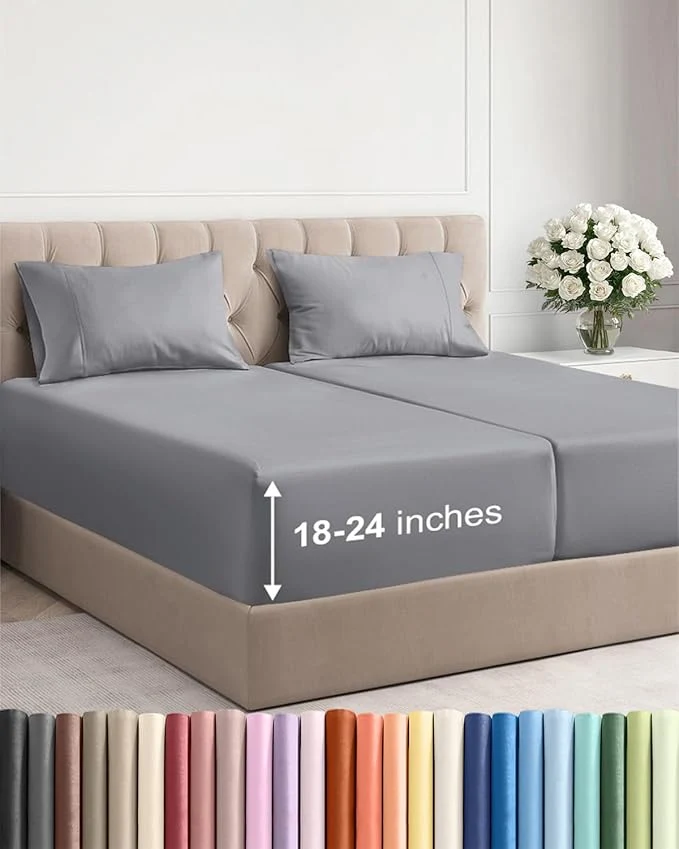 Quality Extra Deep Split King Sheet Set Minimalist