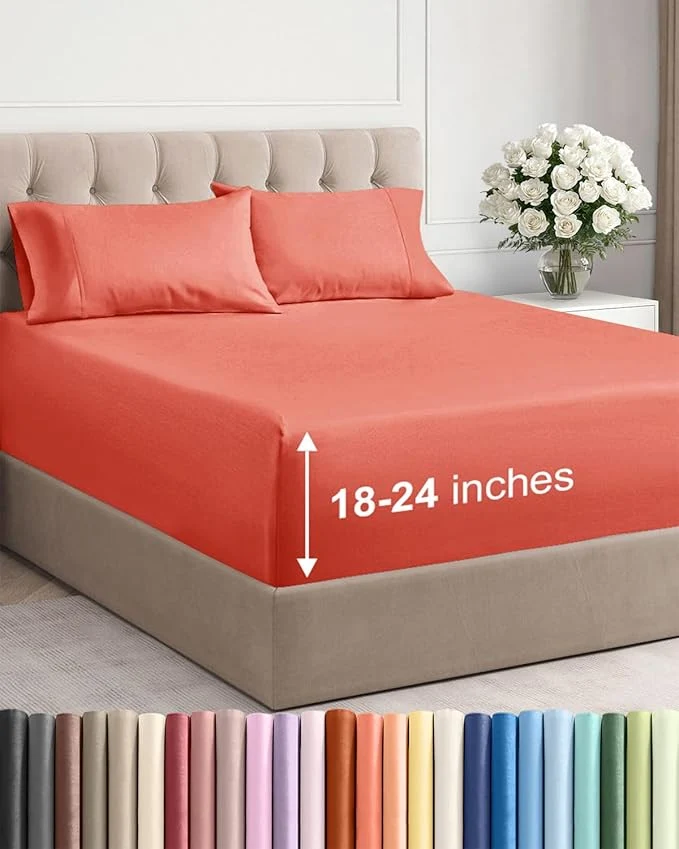 Long-Lasting Extra Deep King Sheet Set Classic