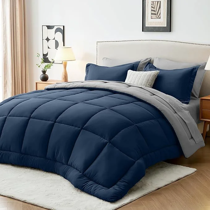 Green Sasttie Full Size Comforter Sets 7 Pieces Bed in a Bag Full Complete Bedding Reusable