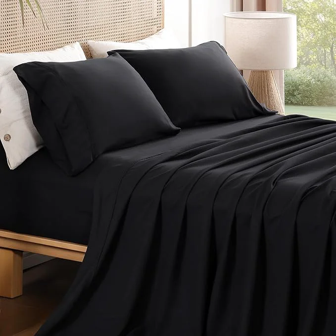 Modern Queen Sheet Set 4 Pieces Wrinkle Oeko-Tex Dependable