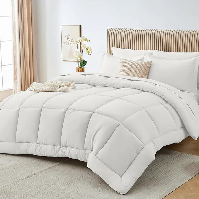 Powerful Sasttie Oversized Queen Comforter Set 7 Pieces Reversible Bed in a Bag Fine Crafted