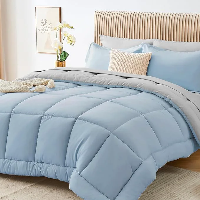 Superior Sasttie Twin XL Comforter Set 5 Pieces Reversible Twin XL Bed in a Bag Environmentally Friendly