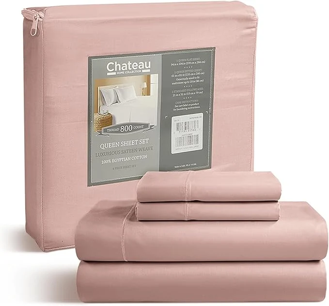 Durable Cotton Bed Sheets Full Size Bed Set 800TC 15 Deep Pocket Full Sheet Set Elite